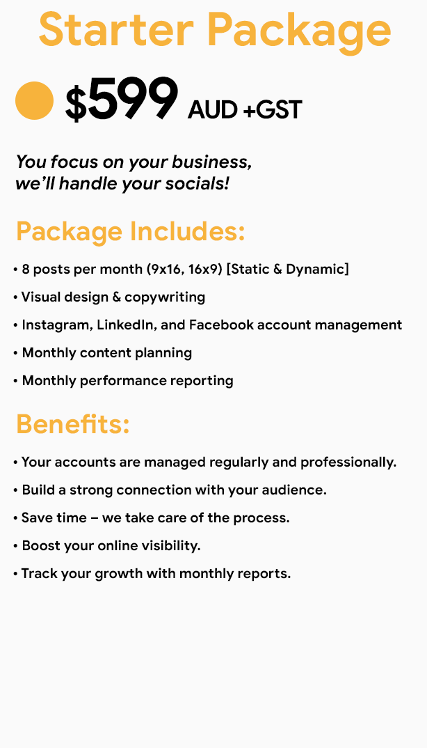Content Mundo Social Media Starter Plan