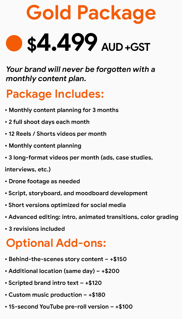 Content Mundo Video Solutions Gold Plan